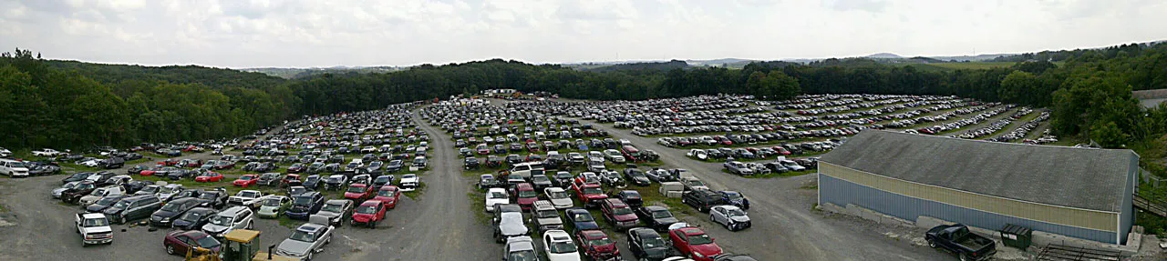 Salvage yard panorama